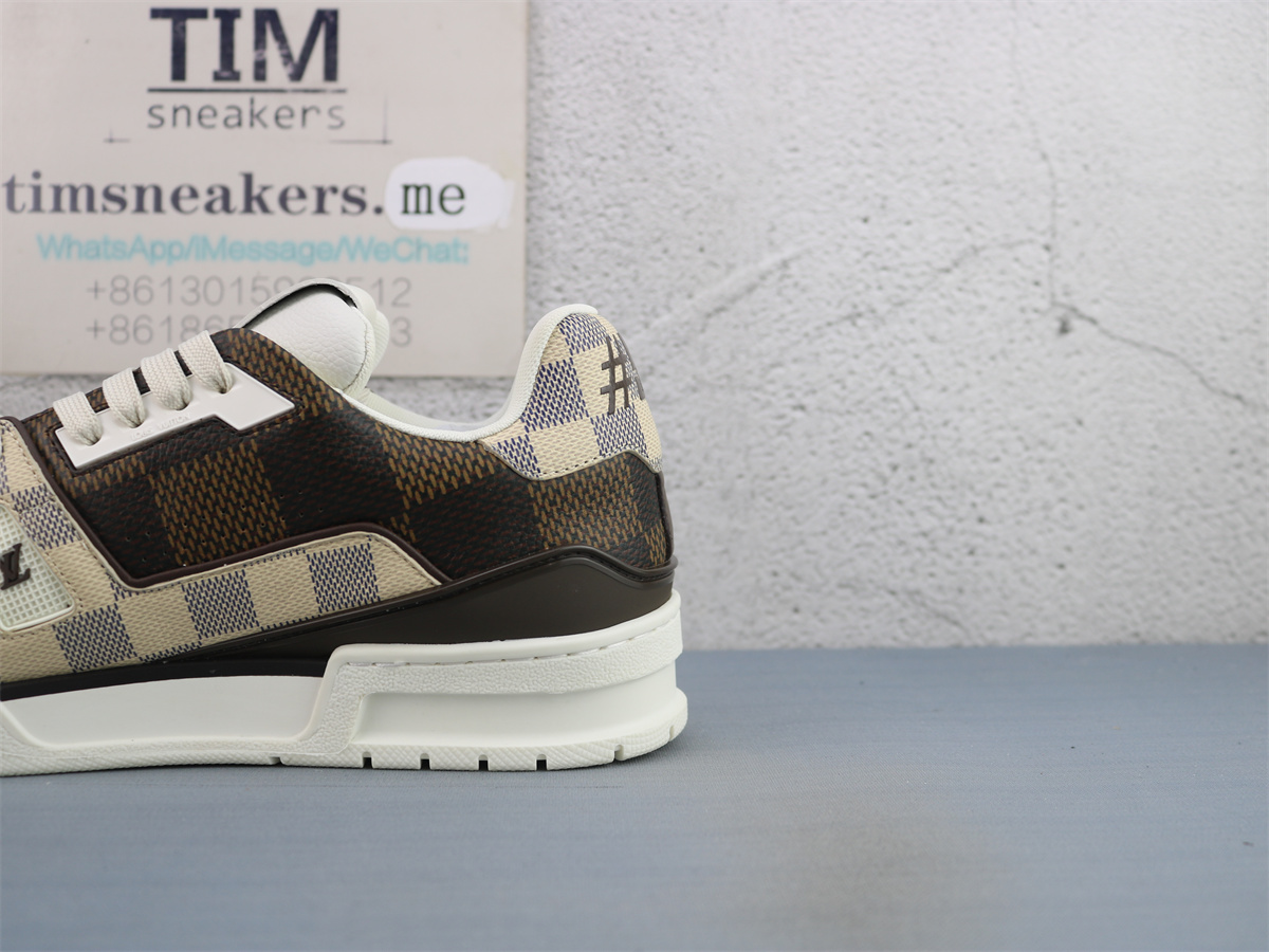 LV Trainer Sneaker #54 Coffee Old Plaid